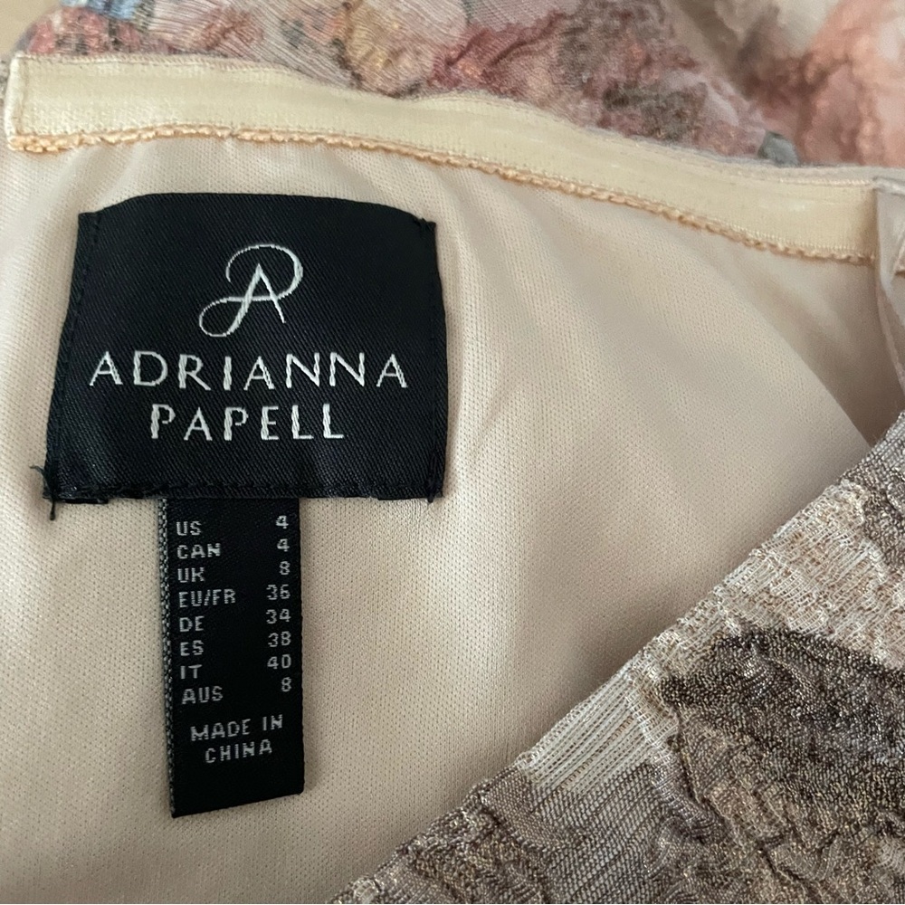 NWT Adrianna Papell Floral Matelasse Gown size 4 - Picture 7 of 9